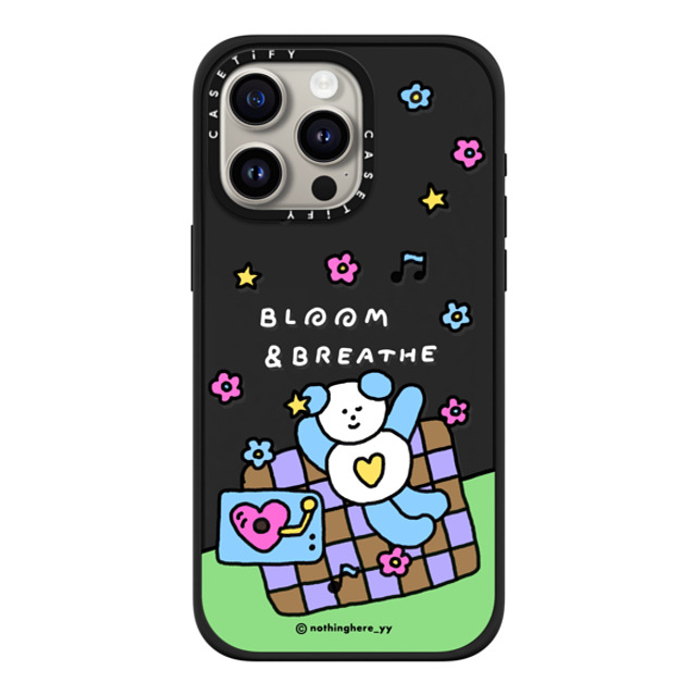 nothing here x CASETiFY iPhone 15 Pro Max Case Matte Black Impact Case MagSafe Compatible Bloom and Breathe nothing here x CASETiFY iPhone 15 Pro Max Case Matte Black Impact Case MagSafe Compatible Bloom and Breathe