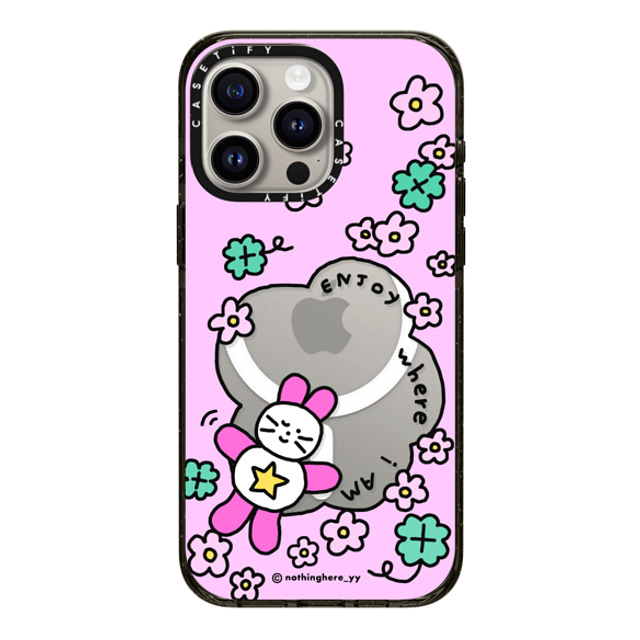 nothing here x CASETiFY iPhone 15 Pro Max ケース ブラック インパクトケース MagSafe対応 Enjoy where I am Father's Day nothing here x CASETiFY iPhone 15 Pro Max ケース ブラック インパクトケース MagSafe対応 Enjoy where I am Father's Day