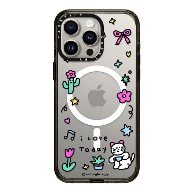 nothing here x CASETiFY iPhone 15 Pro Max Case Black Impact Case MagSafe Compatible I Love Today nothing here x CASETiFY iPhone 15 Pro Max Case Black Impact Case MagSafe Compatible I Love Today
