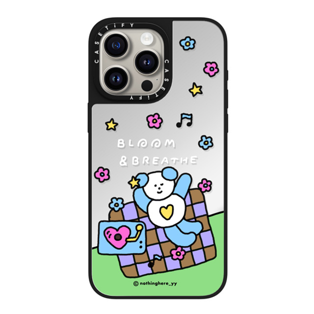 nothing here x CASETiFY iPhone 15 Pro Max Case Silver on Black ミラーケース MagSafe対応 Bloom and Breathe nothing here x CASETiFY iPhone 15 Pro Max Case Silver on Black ミラーケース MagSafe対応 Bloom and Breathe