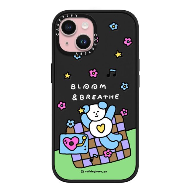 nothing here x CASETiFY iPhone 15 Case Matte Black Impact Case MagSafe Compatible Bloom and Breathe nothing here x CASETiFY iPhone 15 Case Matte Black Impact Case MagSafe Compatible Bloom and Breathe