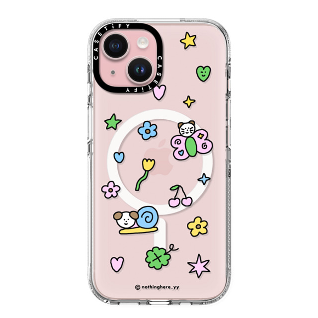 nothing here x CASETiFY iPhone 15 Case Clear Clear Case MagSafe Compatible Enjoy The Springtime nothing here x CASETiFY iPhone 15 Case Clear Clear Case MagSafe Compatible Enjoy The Springtime