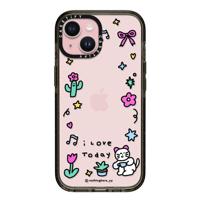 nothing here x CASETiFY iPhone 15 Case Black Impact Case I Love Today nothing here x CASETiFY iPhone 15 Case Black Impact Case I Love Today