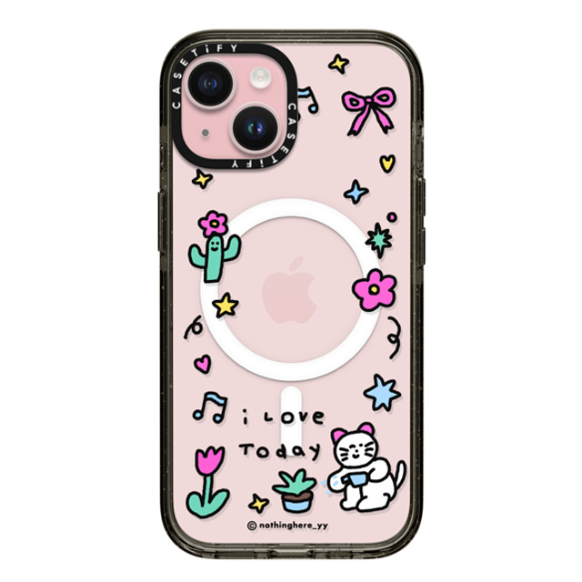 nothing here x CASETiFY iPhone 15 Case Black Impact Case MagSafe Compatible I Love Today nothing here x CASETiFY iPhone 15 Case Black Impact Case MagSafe Compatible I Love Today