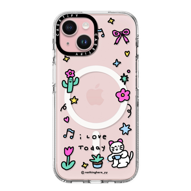 nothing here x CASETiFY iPhone 15 Case クリア クリア ケース MagSafe対応 I Love Today Mother's Day nothing here x CASETiFY iPhone 15 Case クリア クリア ケース MagSafe対応 I Love Today Mother's Day