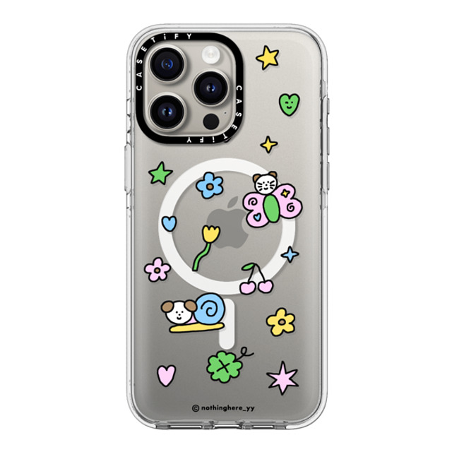 nothing here x CASETiFY iPhone 15 Pro Max Case Clear Clear Case MagSafe Compatible Enjoy The Springtime nothing here x CASETiFY iPhone 15 Pro Max Case Clear Clear Case MagSafe Compatible Enjoy The Springtime