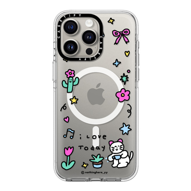 nothing here x CASETiFY iPhone 15 Pro Max Case Clear Clear Case MagSafe Compatible I Love Today nothing here x CASETiFY iPhone 15 Pro Max Case Clear Clear Case MagSafe Compatible I Love Today