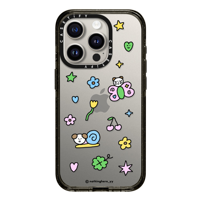 nothing here x CASETiFY iPhone 15 Pro Case Black Impact Case Enjoy The Springtime nothing here x CASETiFY iPhone 15 Pro Case Black Impact Case Enjoy The Springtime
