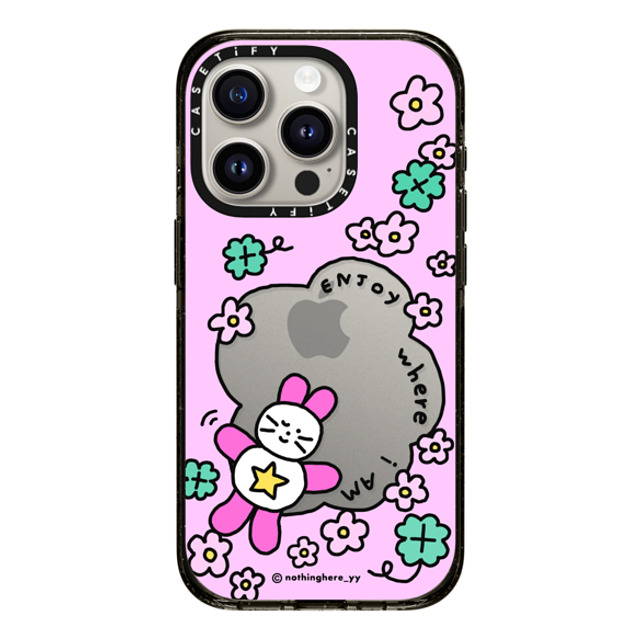 nothing here x CASETiFY iPhone 15 Pro Case Black Impact Case Enjoy where I am nothing here x CASETiFY iPhone 15 Pro Case Black Impact Case Enjoy where I am