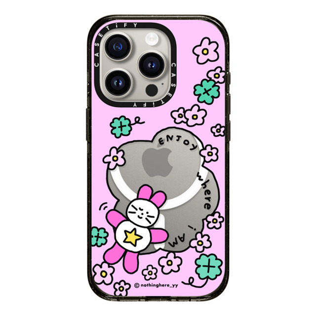 nothing here x CASETiFY iPhone 15 Pro Case Black Impact Case MagSafe Compatible Enjoy where I am nothing here x CASETiFY iPhone 15 Pro Case Black Impact Case MagSafe Compatible Enjoy where I am