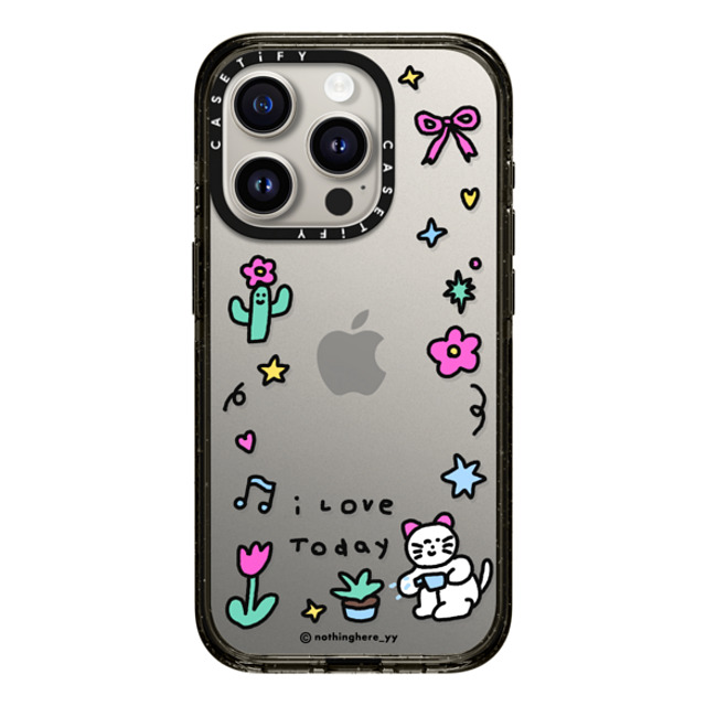 nothing here x CASETiFY iPhone 15 Pro Case Black Impact Case I Love Today nothing here x CASETiFY iPhone 15 Pro Case Black Impact Case I Love Today