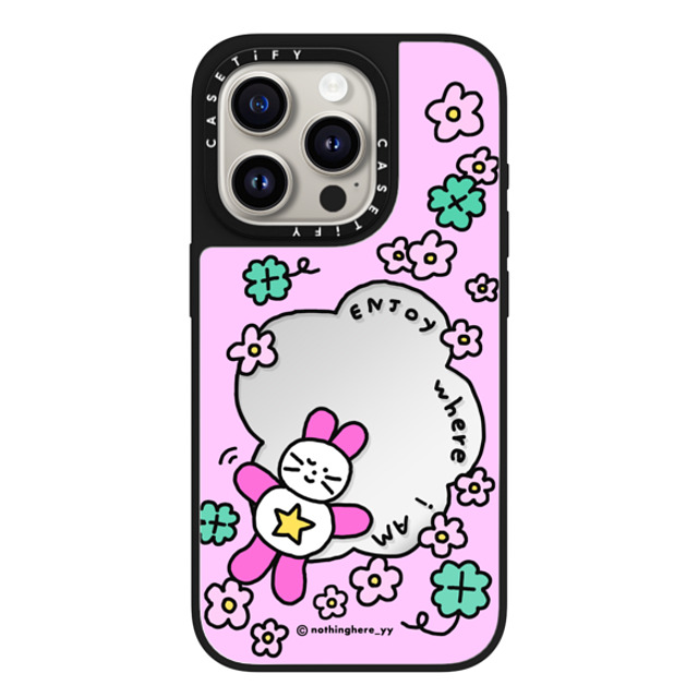 nothing here x CASETiFY iPhone 15 Pro Case Silver on Black ミラーケース MagSafe対応 Enjoy where I am nothing here x CASETiFY iPhone 15 Pro Case Silver on Black ミラーケース MagSafe対応 Enjoy where I am