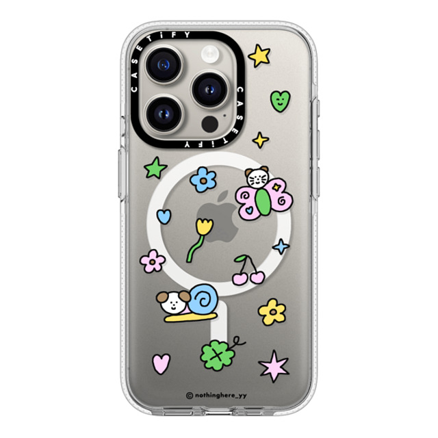 nothing here x CASETiFY iPhone 15 Pro Case Clear Clear Case MagSafe Compatible Enjoy The Springtime nothing here x CASETiFY iPhone 15 Pro Case Clear Clear Case MagSafe Compatible Enjoy The Springtime