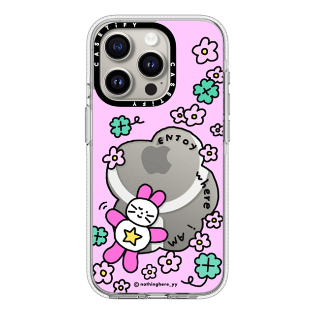 nothing here x CASETiFY iPhone 15 Pro Case Clear Clear Case MagSafe Compatible Enjoy where I am nothing here x CASETiFY iPhone 15 Pro Case Clear Clear Case MagSafe Compatible Enjoy where I am