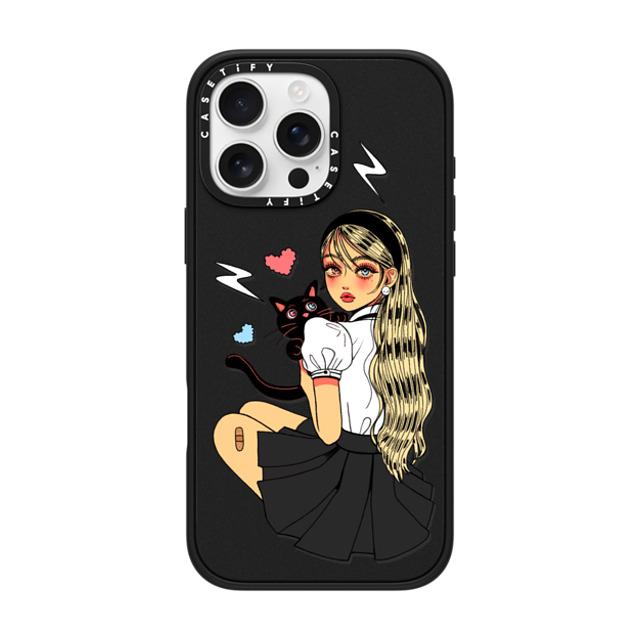 Dahye x CASETiFY iPhone 16 Pro Max Case Cat,Cartoon マットブラック Impact Case MagSafe Compatible GIVE ME LOVE BY DAHYE Mother's Day Dahye x CASETiFY iPhone 16 Pro Max Case Cat,Cartoon マットブラック Impact Case MagSafe Compatible GIVE ME LOVE BY DAHYE Mother's Day