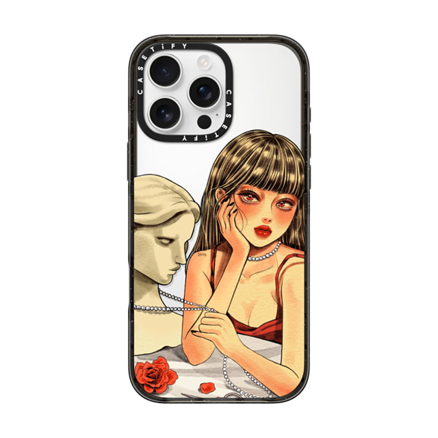 Dahye x CASETiFY iPhone 16 Pro Max Case Cartoon,Anime Black Impact Case PEARL NECKLACE BY DAHYE Mother's Day Dahye x CASETiFY iPhone 16 Pro Max Case Cartoon,Anime Black Impact Case PEARL NECKLACE BY DAHYE Mother's Day