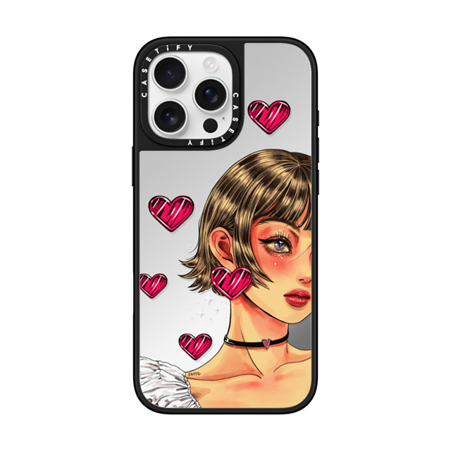 Dahye x CASETiFY iPhone 16 Pro Max Case Heart,Anime Silver on Black ミラーケース MagSafe対応 HEART LOVE BY DAHYE Father's Day Dahye x CASETiFY iPhone 16 Pro Max Case Heart,Anime Silver on Black ミラーケース MagSafe対応 HEART LOVE BY DAHYE Father's Day