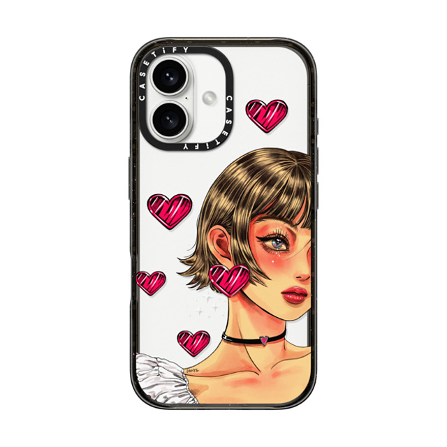 Dahye x CASETiFY iPhone 16 Case Heart,Anime Black インパクトケース HEART LOVE BY DAHYE Father's Day Dahye x CASETiFY iPhone 16 Case Heart,Anime Black インパクトケース HEART LOVE BY DAHYE Father's Day
