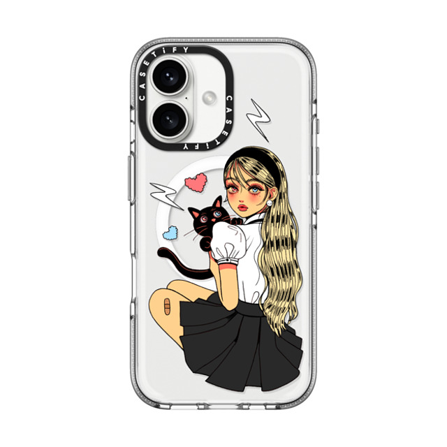 Dahye x CASETiFY iPhone 16 Case Cat,Cartoon Clear Clear Case MagSafe Compatible GIVE ME LOVE BY DAHYE Mother's Day Dahye x CASETiFY iPhone 16 Case Cat,Cartoon Clear Clear Case MagSafe Compatible GIVE ME LOVE BY DAHYE Mother's Day