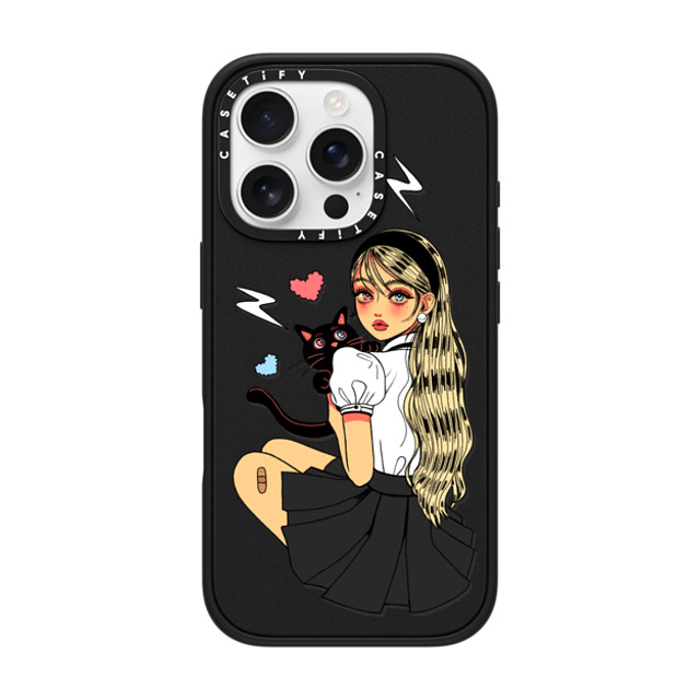 Dahye x CASETiFY iPhone 16 Pro Case Cat,Cartoon マットブラック Impact Case MagSafe Compatible GIVE ME LOVE BY DAHYE Mother's Day Dahye x CASETiFY iPhone 16 Pro Case Cat,Cartoon マットブラック Impact Case MagSafe Compatible GIVE ME LOVE BY DAHYE Mother's Day