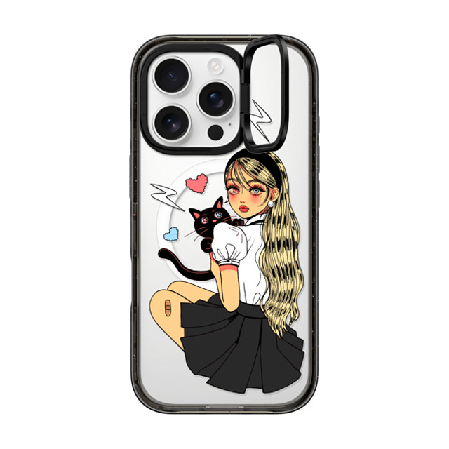 Dahye x CASETiFY iPhone 16 Pro Case Cat,Cartoon Black インパクトリングスタンドケース MagSafe対応 GIVE ME LOVE BY DAHYE Mother's Day Dahye x CASETiFY iPhone 16 Pro Case Cat,Cartoon Black インパクトリングスタンドケース MagSafe対応 GIVE ME LOVE BY DAHYE Mother's Day