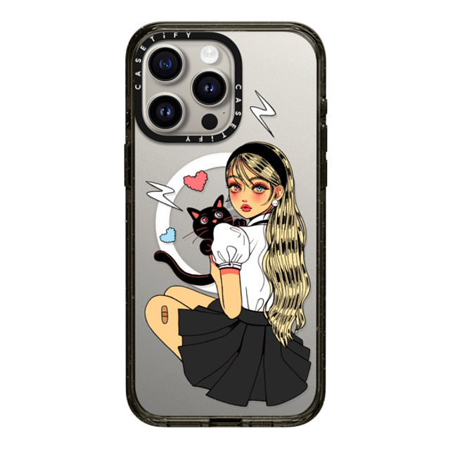 Dahye x CASETiFY iPhone 15 Pro Max Case Cat,Cartoon Black Impact Case MagSafe Compatible GIVE ME LOVE BY DAHYE Mother's Day Dahye x CASETiFY iPhone 15 Pro Max Case Cat,Cartoon Black Impact Case MagSafe Compatible GIVE ME LOVE BY DAHYE Mother's Day