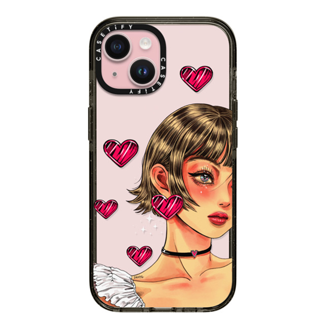 Dahye x CASETiFY iPhone 15 Case Heart,Anime Black インパクトケース HEART LOVE BY DAHYE Father's Day Dahye x CASETiFY iPhone 15 Case Heart,Anime Black インパクトケース HEART LOVE BY DAHYE Father's Day