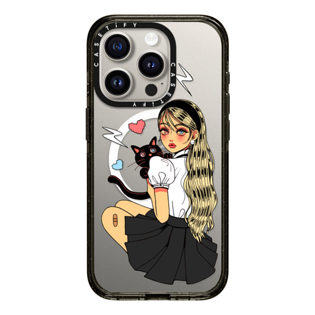 Dahye x CASETiFY iPhone 15 Pro Case Cat,Cartoon Black Impact Case MagSafe Compatible GIVE ME LOVE BY DAHYE Mother's Day Dahye x CASETiFY iPhone 15 Pro Case Cat,Cartoon Black Impact Case MagSafe Compatible GIVE ME LOVE BY DAHYE Mother's Day