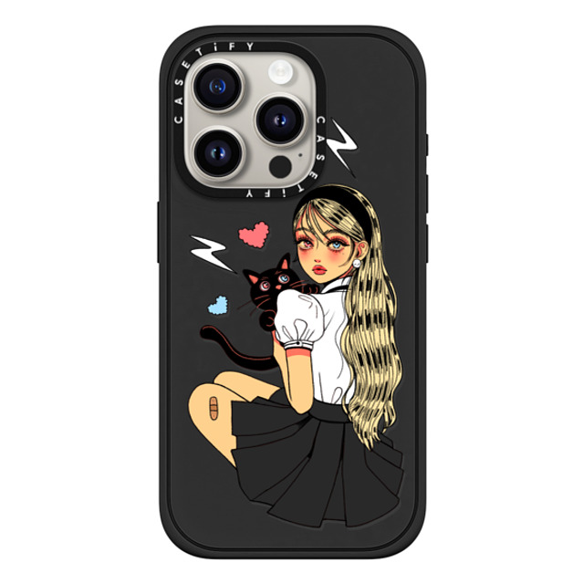 Dahye x CASETiFY iPhone 15 Pro Case Cat,Cartoon マットブラック Impact Case MagSafe Compatible GIVE ME LOVE BY DAHYE Mother's Day Dahye x CASETiFY iPhone 15 Pro Case Cat,Cartoon マットブラック Impact Case MagSafe Compatible GIVE ME LOVE BY DAHYE Mother's Day