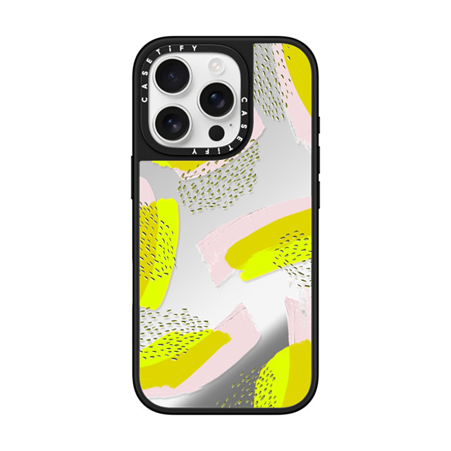 designlovefest x CASETiFY iPhone 16 Pro ケース Silver on Black ミラーケース MagSafe対応 Neon Emboss Back to School designlovefest x CASETiFY iPhone 16 Pro ケース Silver on Black ミラーケース MagSafe対応 Neon Emboss Back to School