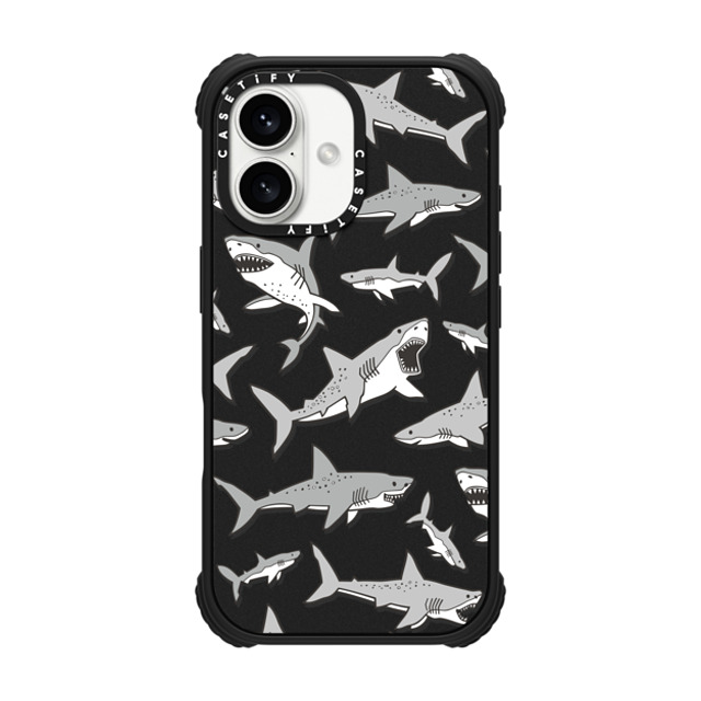 CASETiFY iPhone 16 Case Matte Black ウルトラ インパクトケース MagSafe 対応 Animal Sharks CASETiFY iPhone 16 Case Matte Black ウルトラ インパクトケース MagSafe 対応 Animal Sharks