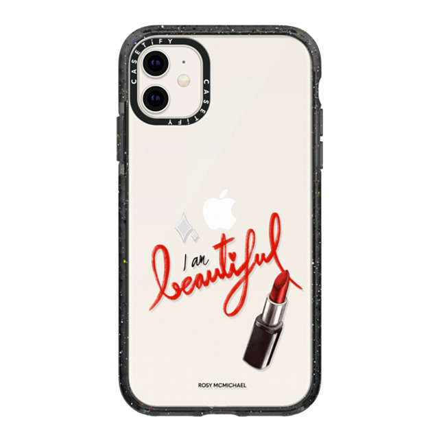 CASETiFY iPhone 11 ケース ブラック インパクトケース I am beautiful rosy mcmichael Back to School CASETiFY iPhone 11 ケース ブラック インパクトケース I am beautiful rosy mcmichael Back to School