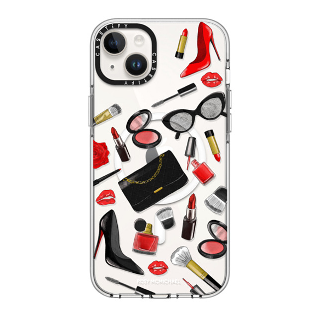 CASETiFY iPhone 14 Plus Case Clear Clear Case MagSafe Compatible Beauty Stickers rosy mcmichael CASETiFY iPhone 14 Plus Case Clear Clear Case MagSafe Compatible Beauty Stickers rosy mcmichael