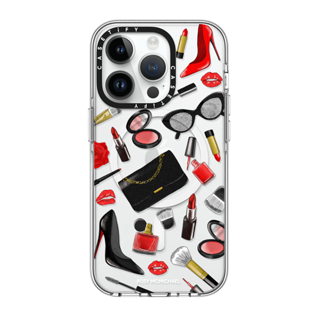 CASETiFY iPhone 14 Pro Case Clear Clear Case MagSafe Compatible Beauty Stickers rosy mcmichael CASETiFY iPhone 14 Pro Case Clear Clear Case MagSafe Compatible Beauty Stickers rosy mcmichael
