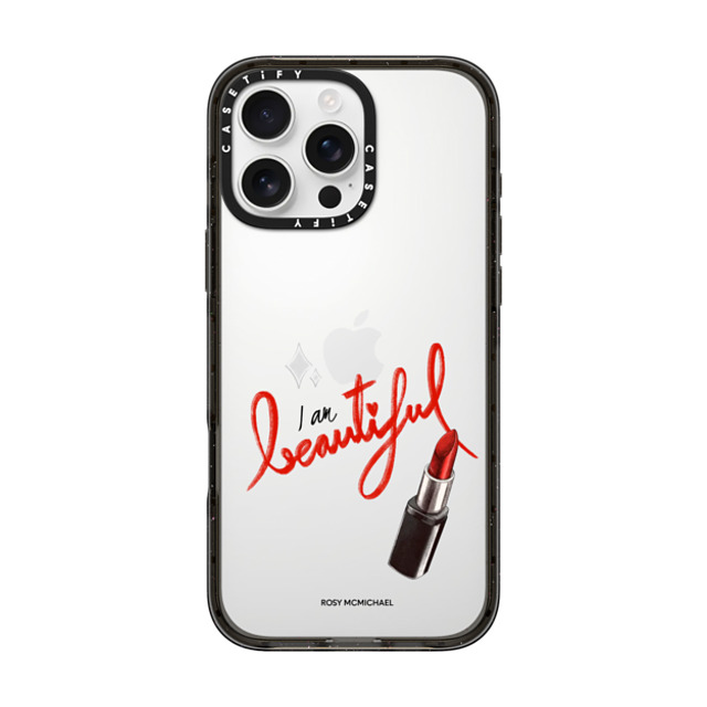 CASETiFY iPhone 16 Pro Max Case Black Impact Case I am beautiful rosy mcmichael Father's Day CASETiFY iPhone 16 Pro Max Case Black Impact Case I am beautiful rosy mcmichael Father's Day