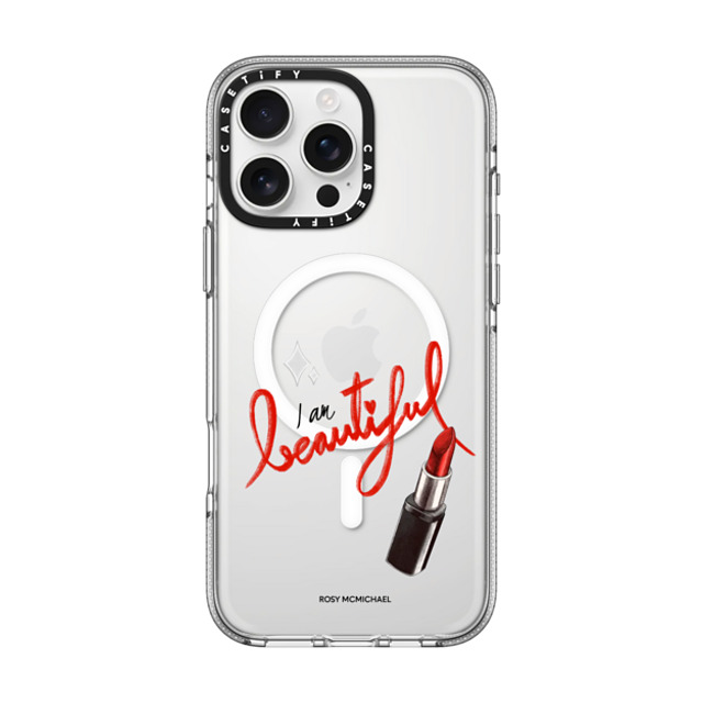 CASETiFY iPhone 16 Pro Max ケース クリア クリア ケース MagSafe対応 I am beautiful rosy mcmichael Father's Day CASETiFY iPhone 16 Pro Max ケース クリア クリア ケース MagSafe対応 I am beautiful rosy mcmichael Father's Day