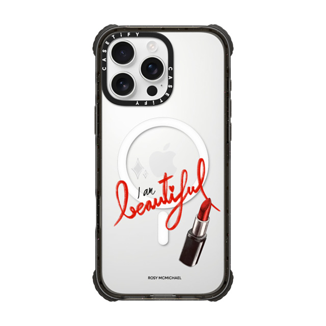 CASETiFY iPhone 16 Pro Max ケース ブラック ウルトラ インパクトケース MagSafe 対応 I am beautiful rosy mcmichael Father's Day CASETiFY iPhone 16 Pro Max ケース ブラック ウルトラ インパクトケース MagSafe 対応 I am beautiful rosy mcmichael Father's Day
