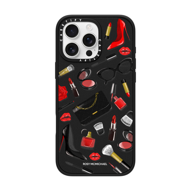 CASETiFY iPhone 16 Pro Max Case Matte Black Impact Case MagSafe Compatible Beauty Stickers rosy mcmichael CASETiFY iPhone 16 Pro Max Case Matte Black Impact Case MagSafe Compatible Beauty Stickers rosy mcmichael