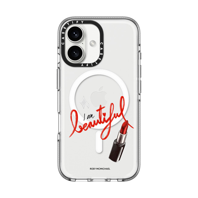 CASETiFY iPhone 16 Case Clear Clear Case MagSafe Compatible I am beautiful rosy mcmichael Father's Day CASETiFY iPhone 16 Case Clear Clear Case MagSafe Compatible I am beautiful rosy mcmichael Father's Day