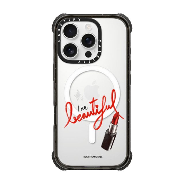CASETiFY iPhone 16 Pro ケース ブラック ウルトラ インパクトケース MagSafe 対応 I am beautiful rosy mcmichael Father's Day CASETiFY iPhone 16 Pro ケース ブラック ウルトラ インパクトケース MagSafe 対応 I am beautiful rosy mcmichael Father's Day