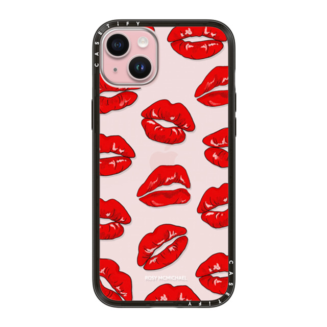 CASETiFY iPhone 15 Plus Case Black インパクトライトケース Kiss kiss kiss rosy mcmichael Mother's Day CASETiFY iPhone 15 Plus Case Black インパクトライトケース Kiss kiss kiss rosy mcmichael Mother's Day