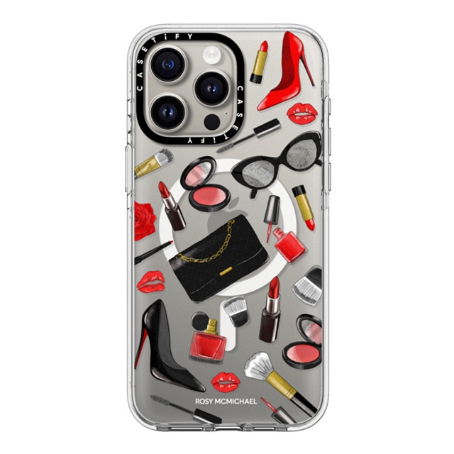 CASETiFY iPhone 15 Pro Max Case Clear Clear Case MagSafe Compatible Beauty Stickers rosy mcmichael CASETiFY iPhone 15 Pro Max Case Clear Clear Case MagSafe Compatible Beauty Stickers rosy mcmichael