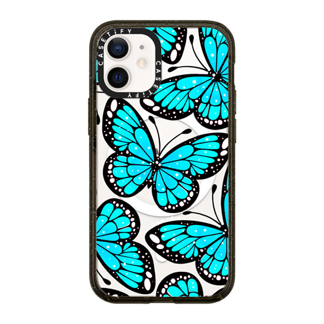 Sofia Castellanos Art x CASETiFY iPhone 12 mini ケース Butterfly,Animal ブラック インパクトケース MagSafe対応 Blue Monarca by Sofia Castellanos Father's Day Sofia Castellanos Art x CASETiFY iPhone 12 mini ケース Butterfly,Animal ブラック インパクトケース MagSafe対応 Blue Monarca by Sofia Castellanos Father's Day