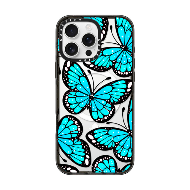 Sofia Castellanos Art x CASETiFY iPhone 16 Pro Max Case Butterfly,Animal Black Impact Case MagSafe Compatible Blue Monarca by Sofia Castellanos Mother's Day Sofia Castellanos Art x CASETiFY iPhone 16 Pro Max Case Butterfly,Animal Black Impact Case MagSafe Compatible Blue Monarca by Sofia Castellanos Mother's Day