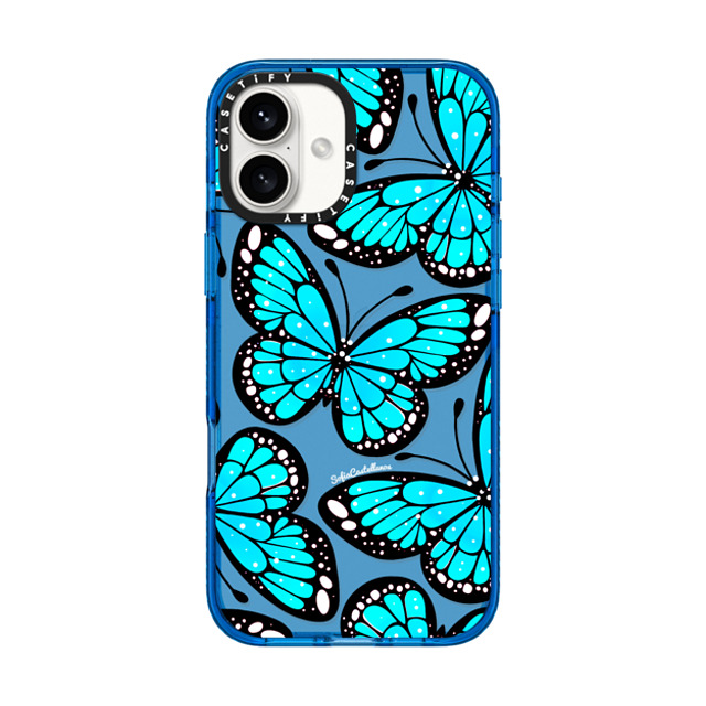 Sofia Castellanos Art x CASETiFY iPhone 16 Plus ケース スカイブルー インパクトケース Blue Monarca by Sofia Castellanos