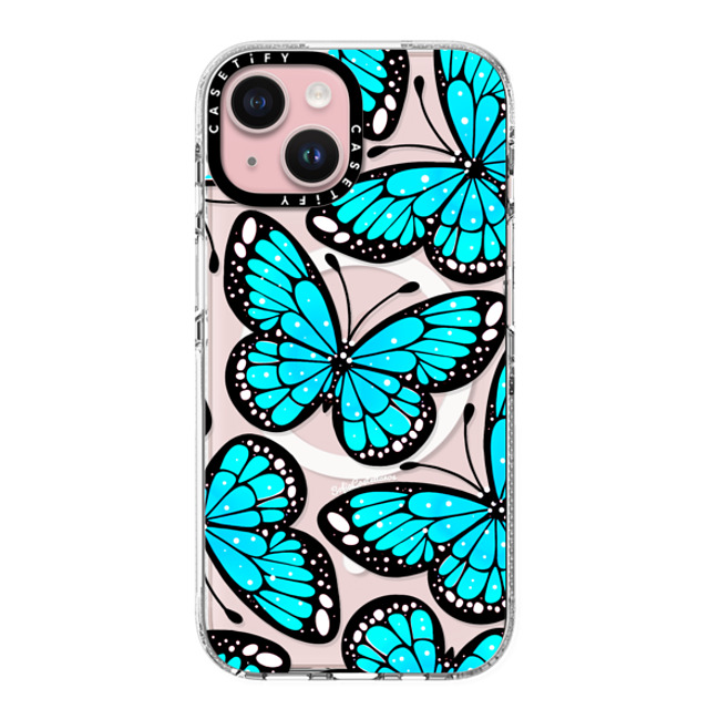 Sofia Castellanos Art x CASETiFY iPhone 15 Case Butterfly,Animal Clear Clear Case MagSafe Compatible Blue Monarca by Sofia Castellanos Mother's Day Sofia Castellanos Art x CASETiFY iPhone 15 Case Butterfly,Animal Clear Clear Case MagSafe Compatible Blue Monarca by Sofia Castellanos Mother's Day