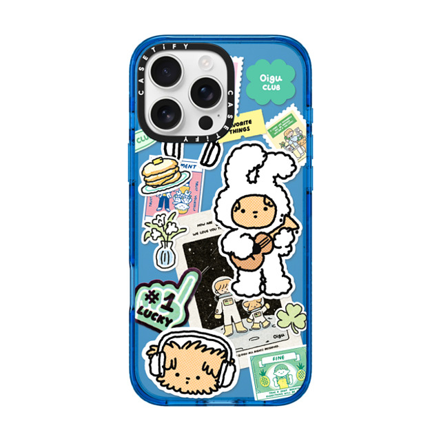 Oigu Club x CASETiFY iPhone 16 Pro Max ケース スカイブルー インパクトケース Butter sticker by Oigu