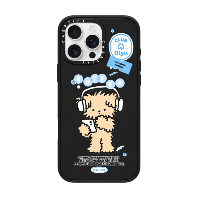 Oigu Club x CASETiFY iPhone 16 Pro Max ケース Sticker,Dog マットブラック インパクトケース MagSafe対応 Butter listening to music Back to School Oigu Club x CASETiFY iPhone 16 Pro Max ケース Sticker,Dog マットブラック インパクトケース MagSafe対応 Butter listening to music Back to School