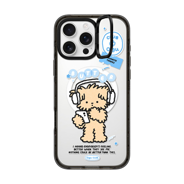 Oigu Club x CASETiFY iPhone 16 Pro Max ケース Sticker,Dog ブラック インパクトリングスタンドケース MagSafe対応 Butter listening to music Back to School Oigu Club x CASETiFY iPhone 16 Pro Max ケース Sticker,Dog ブラック インパクトリングスタンドケース MagSafe対応 Butter listening to music Back to School