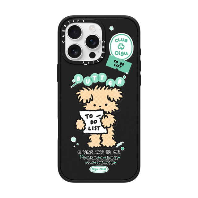 Oigu Club x CASETiFY iPhone 16 Pro Max ケース Sticker,Dog マットブラック インパクトケース MagSafe対応 Butter's to do list Back to School Oigu Club x CASETiFY iPhone 16 Pro Max ケース Sticker,Dog マットブラック インパクトケース MagSafe対応 Butter's to do list Back to School